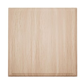 4 1/2"W x 4 1/2"H x 1 1/8"P Americraft Solid Hardwood Stain Grade Standard Smooth Rosette with Decorative Edge, Red Oak