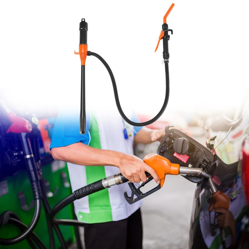 QWORK Portable Power Battery Pump, Upgraded Hand Fuel Transfer Pump