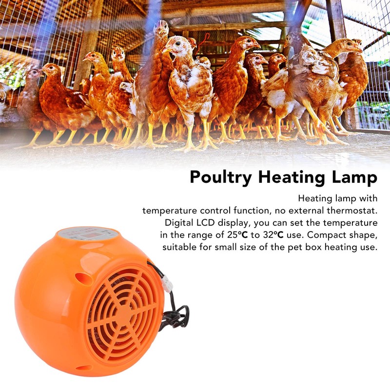 Zerodis Poultry Heater Lamp with Auto Constant Temp for Rabbits