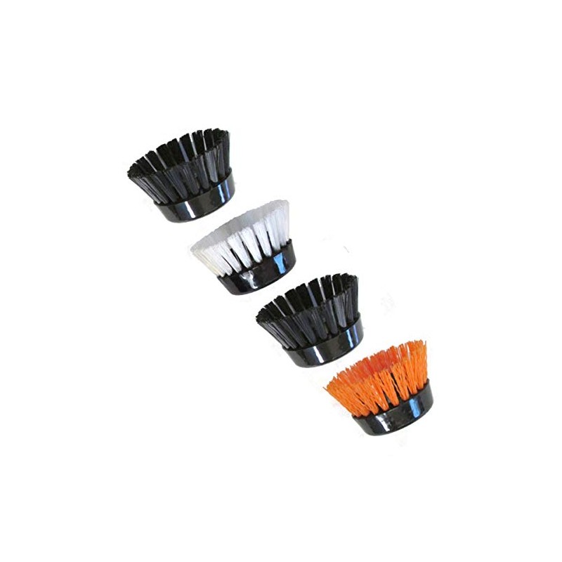 Dishmaster K0285 Set of 4 Plastic Brushes - Black, White,