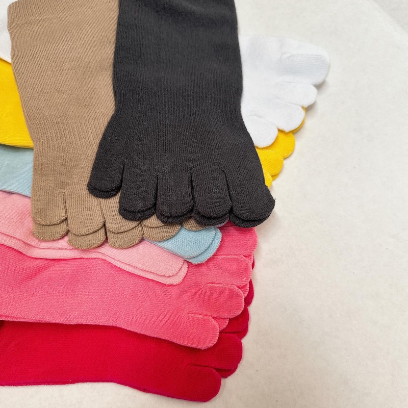 COUVER Black Men's/Women's 5 Finger Toe Socks Ankle, Small (1