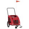 vidaXL Red Pet Bike Trailer with Oxford Fabric & Iron