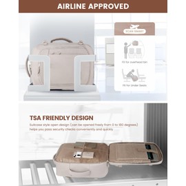 LOVEVOOK Carry On Backpack for Women Men, 35L Large Travel Bag Fits 15.6" Laptop, TSA Flight Approved Personal Item, Waterproof Luggage for Daily Use Weekender Trip Work Business Uni, Cloud Gray