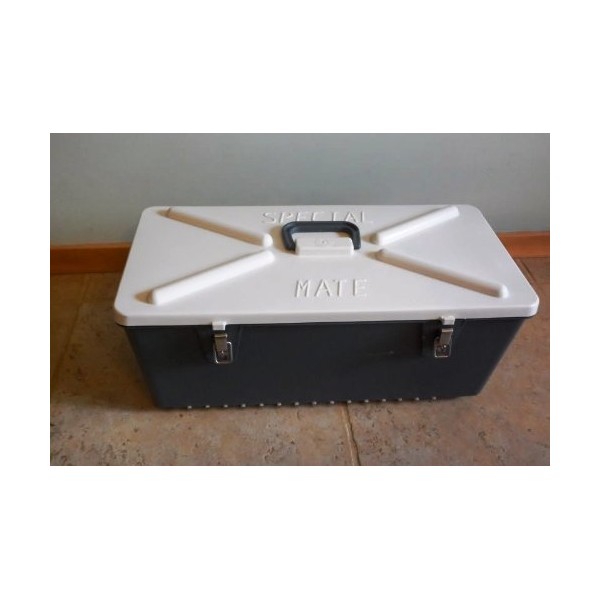 TRINITY Special Mate Fishing Tackle Box Organizer 8" – Spoon Lure Storage – Grey/White – #8225