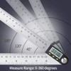 Digital Angle Finder 0-360°Digital Inclinometer Stainless Steel Protractor Angle Ruler