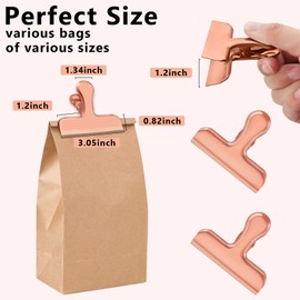 FINDMAG 8 Pack Chip Clips Food Bag Clips Heavy Duty Food Bag Clamp, 3 Inch Wide Stainless Steel Chip Clips Metal Hinge Clip File Clamps