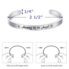 LParkin Mommy of An Angel Bracelet Infant Loss Memorial Bracelet Remembrance Bracelet (Cuff)