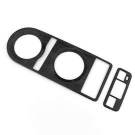 JUIVEEL ABS Central Gear Shift Panel Cover Center Control Cover Trim Car Interior Parts Compatible with Genesis GV70 2022-2024 Accessories (Matte Wood Grain Style)