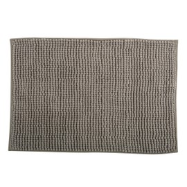 MSV Chenille High Pile Bath Mat 50 x 80 cm - Taupe