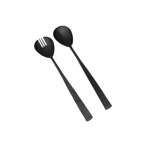 HomArt Zane Salad Servers, Black