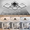 Modern Ceiling Light, 40.2'' LED Dimmable Acrylic Square 6+1 Rings
