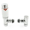 Realm Angled TRV White - Thermostatic Radiator Valves Set -