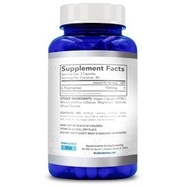 High Strength L Tryptophan Capsules | L Tryptophan Supplement for Sleep and Relaxation with 1500mg per Serving | Vegan Non-GMO Soy and Gluten Free | Made in US cGMP Labs (80 Servings)