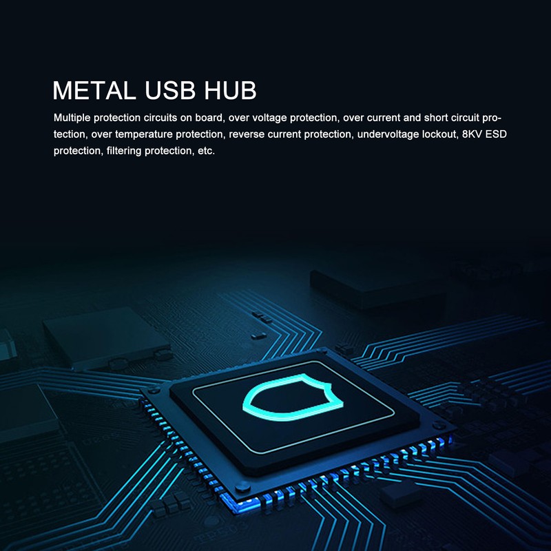 Industrial Grade USB HUB Multifunctional Metal Case 3 Way USB