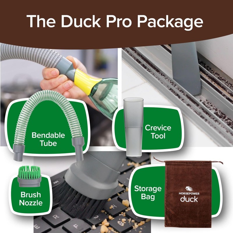 Duck Compact Cordless Vacuum by Horsepower, Gold Edition, Ultra-Powerful Upgraded