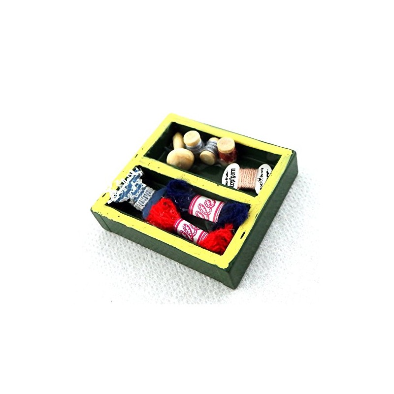 Melody Jane Dollhouse Miniature Haberdashery Sewing Box Handmade Accessories