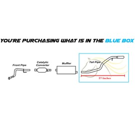 Northeastern Exhaust | Stainless Steel Exhaust Tail Pipe Compatible for 1996-1998 Jeep Grand Cherokee 4.0L and 5.2L | Free Clamp Included | Automotive Replacement Part