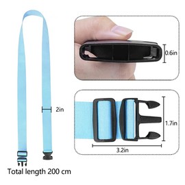 Luggage Straps for Suitcase Heavy Adjustable Suitcase Straps with Quick Release Buckle Suitcase Identifier Bands for Travel Case Non-Slip Travel Belt Travel Accessories (Blue, 2pcs)