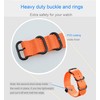 MZBUTIQ 18mm Orange Men's Ballistic Nylon Watch Strap Replacement Band
