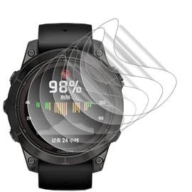 Pack of 6 Smart Watch Hydrogel Film for Garmin Fenix 7 47 mm/fēnix 7 Solar/Sapphire Solar Soft Clear TPU Hydraulic Screen Protector Touch Sensitive, Self-Healing, Easy Installation Tools