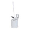 Bath Bliss Self Closing Lid Toilet Brush with Rim Scrubber