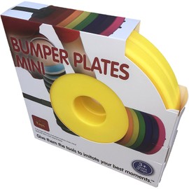 WOD Toys Colored Bumper Plates Mini - Add On Bumper Plates for The Barbell Mini - Safe, Durable Fitness Toys for Kids (Yellow)