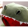 Bury Tony Dinosaur Soft Hooded Plush Cartoon Animal Stuffed Pillow,