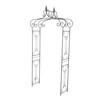 Deco 79 Metal Fleur De Lis Indoor Outdoor Scrollwork Arched