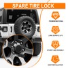 TOPSHINE Spare Tire Lock, Heavy Duty Wheel Anti-Theft Lock, 1/2"-20