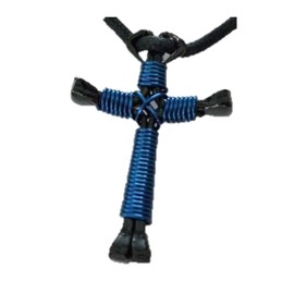 Show Me Country New Black Horseshoe Nails W/Navy Cross Necklace Hand Made