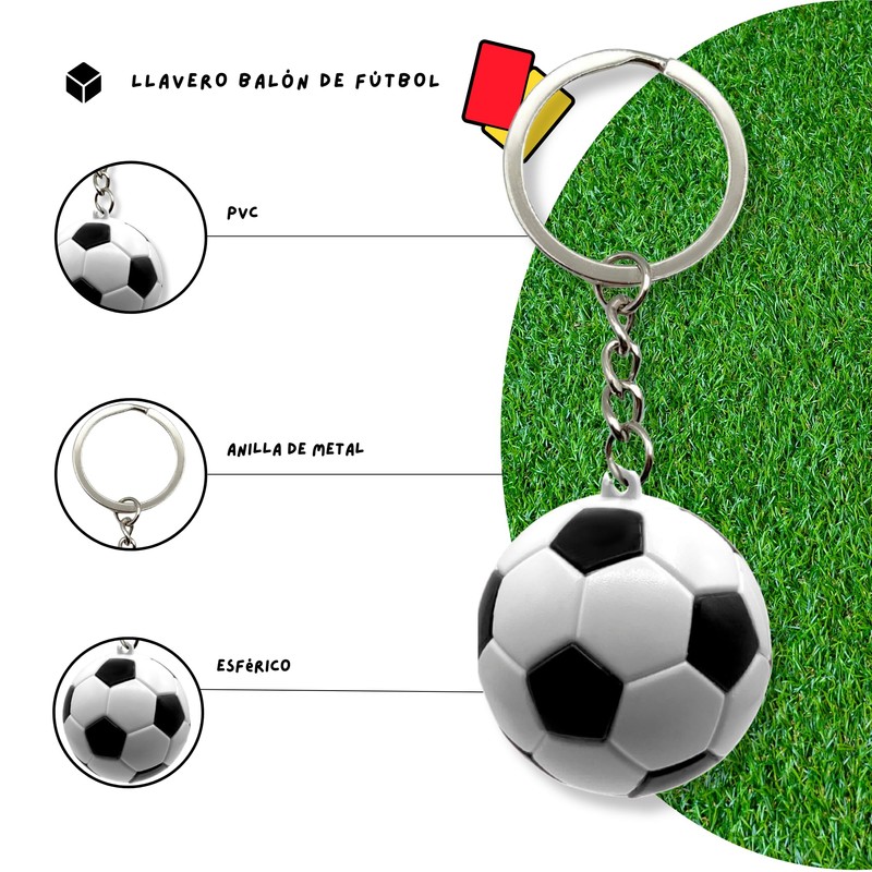 AUTOZOCO Football Shaped Plastic Keyring Black L, black