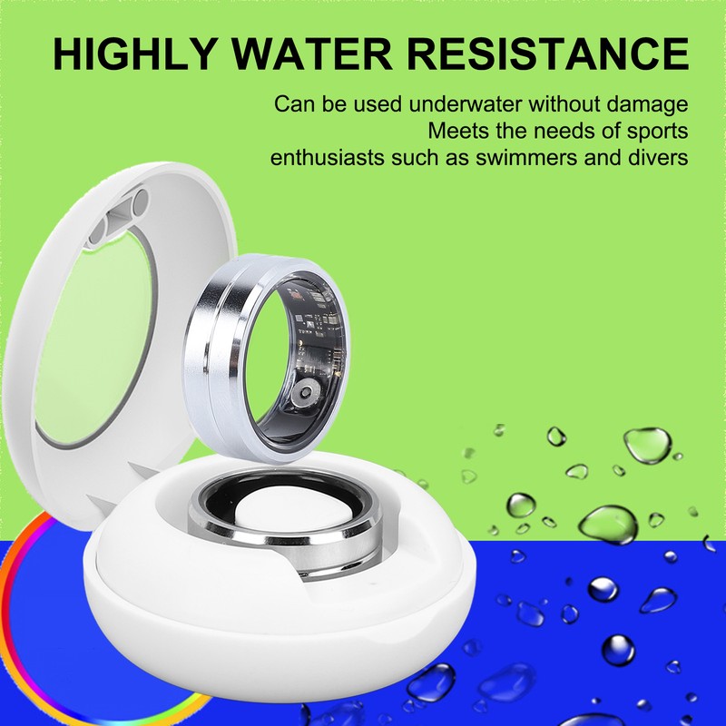 Smart Ring Fashionable Elegant Lightweight IP68 Waterproof Pedometer Wearable Sleep