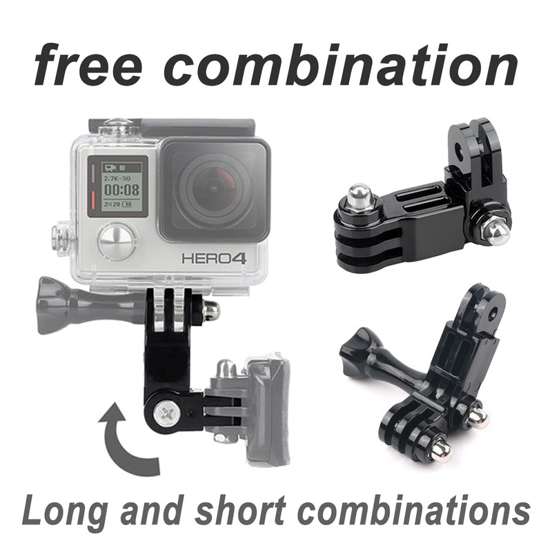 3-Way Adjustable Extension Pivot Arm Adapter Kit for GoPro Hero