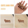 Baluue 2pcs Cute Cow Shaped Sandalwood Scalp Massage Comb Lightweight