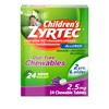 Zyrtec Children's Dye-Free Chewables for 24 Hour Allergy Relief, 2.5 mg Cetirizine HCl Antihistamine Tablets, Kids Allergy Medicine Relieves Sneezing & Itchy Nose & Throat, Grape, 24 ct