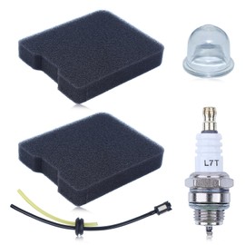 Adefol 110132179 Air Filter Tune Up Kit for Husqvarna 145BF 155BF 145BT 155BT Blowers, 145BF Air Filter Element with Fuel Line Grommet Spark Plug Primer Bulb Parts 531004430, 530058478