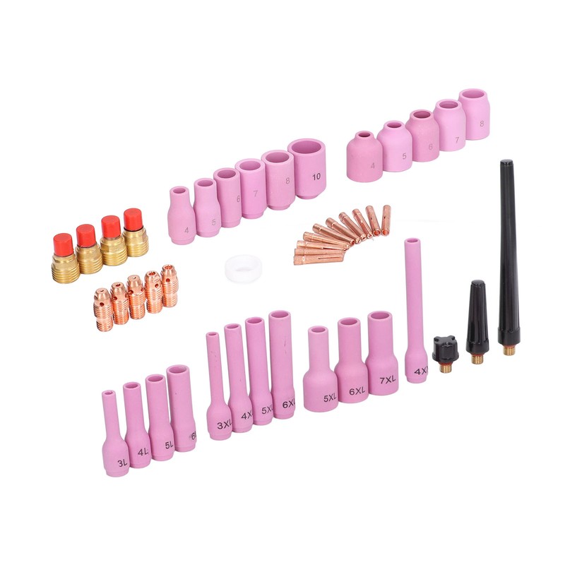 46Pcs TIG Welding Accessory Cup Gasket Collet Lens Tool Set