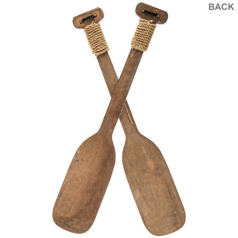 K&N41 Indoor Décor Blue & White Wooden Twin Oar Wall