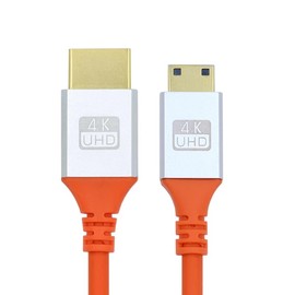 CY Cable Mini HDMI 4K to HDMI Ultra Soft High Flex HDTV Cable Hyper Super Flexible Cord High Speed Type-A Male to Male for Computer HDTV