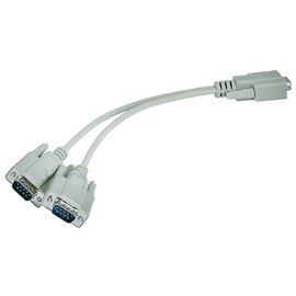 RS232 Serial Mouse or Monitor Splitter cable - (1) DB9 female to (2) DB9 male