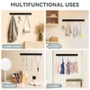 HOMEBROS Tie Rack Wall Mount, Wooden Closet Tie Hanger with
