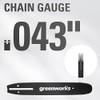 Greenworks 16" Replacement Bar and Chain Combo