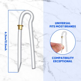 12 Pcs Hearing Aid Tubes Preformed BTE Earmold Tubing 3.5 x 2 mm Hearing Aid Replacement Tube with Gold Lock Hearing Amplifiers Ear Tubes for Hearing Aids