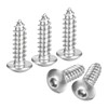 sourcing map Hex Socket Self Tapping Screws, M5 x 16mm