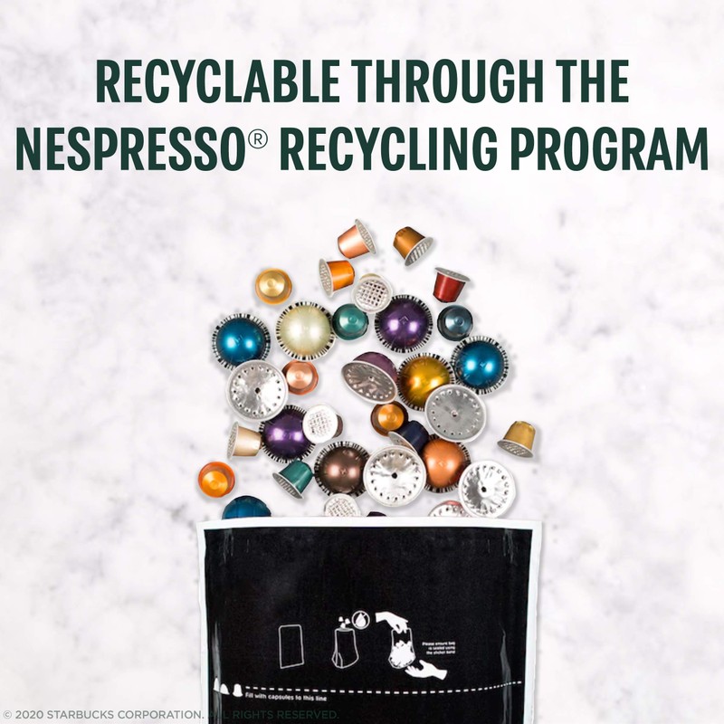 Starbucks by Nespresso Vertuo, Dark Roast Espresso, 50-count Espresso Pods,