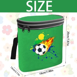 AUNGKWANG Children's Handlebar Bag, Bicycle Bag, Children's Bicycle, Bicycle Handlebar Bag with Reflectors and Football Motif, Bicycle Basket, Bicycle Bag, Handlebar Basket, for Balance Bike, Scooter