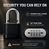 4 Digit Combination Lock, Heavy Duty Resettable Padlock with Short