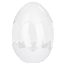 Ideen mit Herz Decorative eggs, lid and base in eggshell look, spring, egg hunt, fillable, gift, souvenir, diameter 9.3 cm, 13 cm high, colour variations (white)