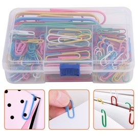 Hilitand 250pcs / box Clips de papel de color mezclado Clip de metal grande multifunción, organizador de archivos, accesorios de oficina para marcadores