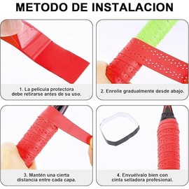 5 pcs Grip Raqueta Tenis, Antideslizante y Absorbente del Sudor，Cinta de Agarre para Raqueta de Tenis. Cinta de Agarre de Bádminton, Adecuado para el Agarre de Raquetas de Tenis y Bádminton